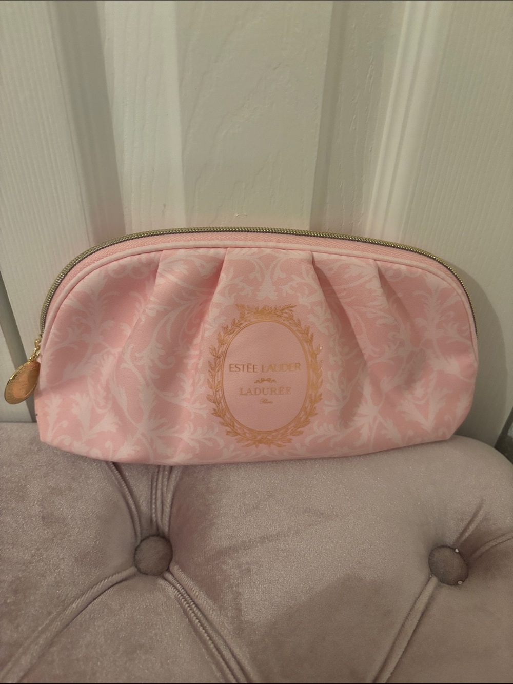Limited Edition Estee Lauder X Ladurée makeup pouch